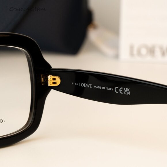 Loewe Women Eyeglasses Shiny Black Demo Square LW50066I CURVY 001 BRAND NEW - Picture 7 of 8
